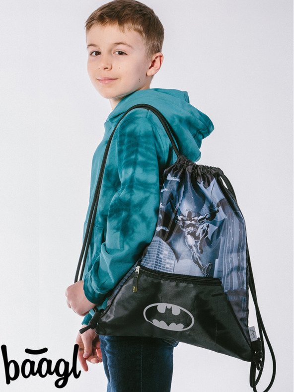 BAAGL  Fekete táska zsebbel Baagl Batman Dark City zsebével