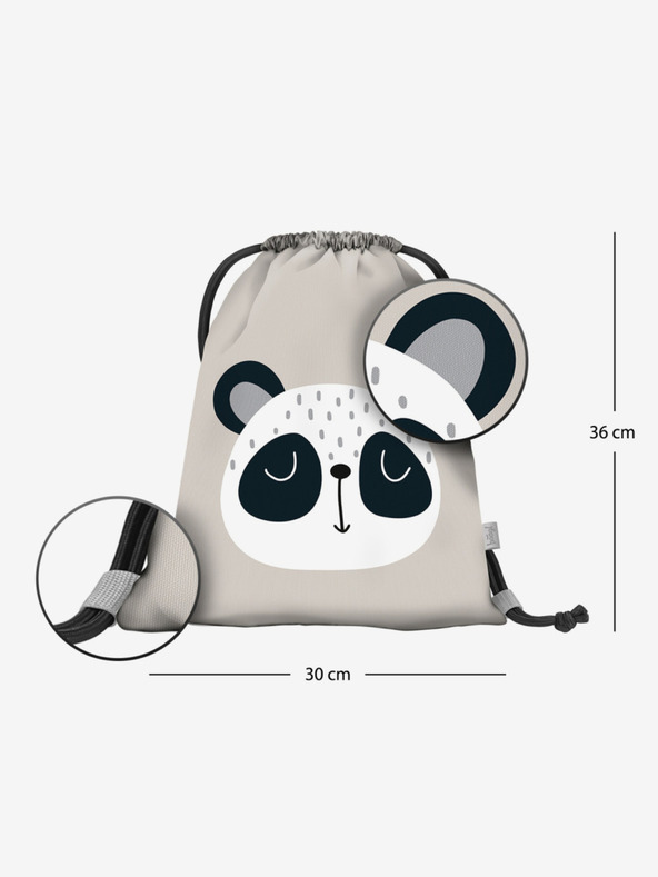 BAAGL  Szürke Óvodai táska Baagl Panda