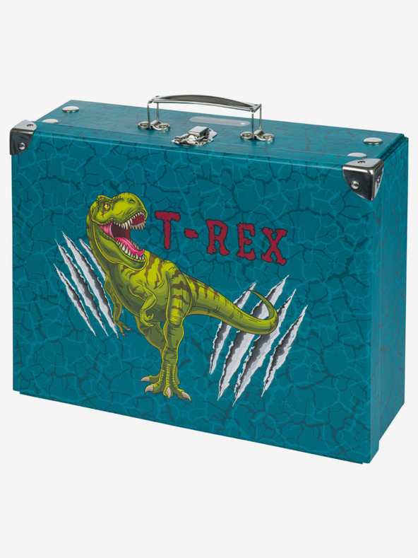 BAAGL  Zöld összecsukható iskolatáska szerelvényekkel Baagl T-Rex