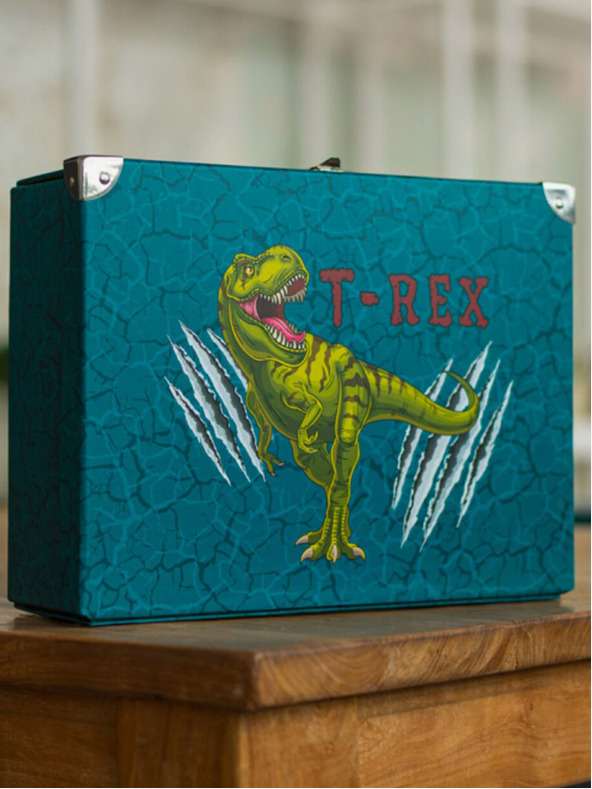 BAAGL  Zöld összecsukható iskolatáska szerelvényekkel Baagl T-Rex
