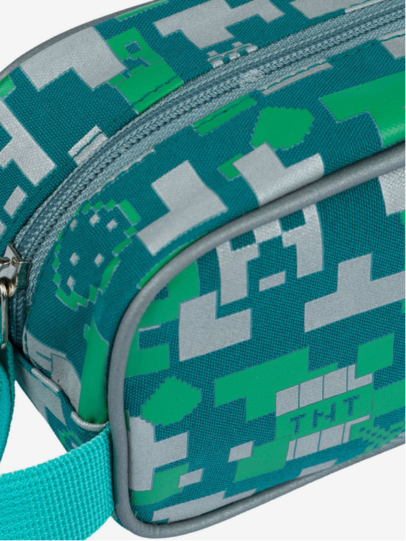 BAAGL  Zöld tolltartó Baagl Minecraft Silver Creeper ezüst kúszó