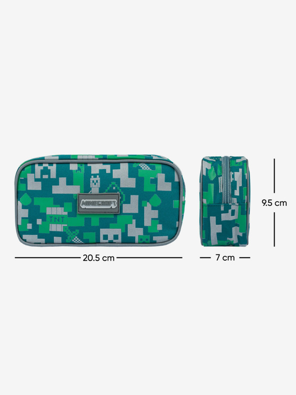 BAAGL  Zöld tolltartó Baagl Minecraft Silver Creeper ezüst kúszó
