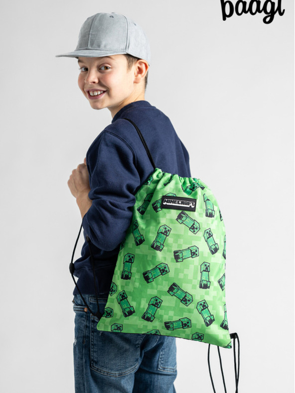 BAAGL  Zöld táska Baagl Minecraft Creeper