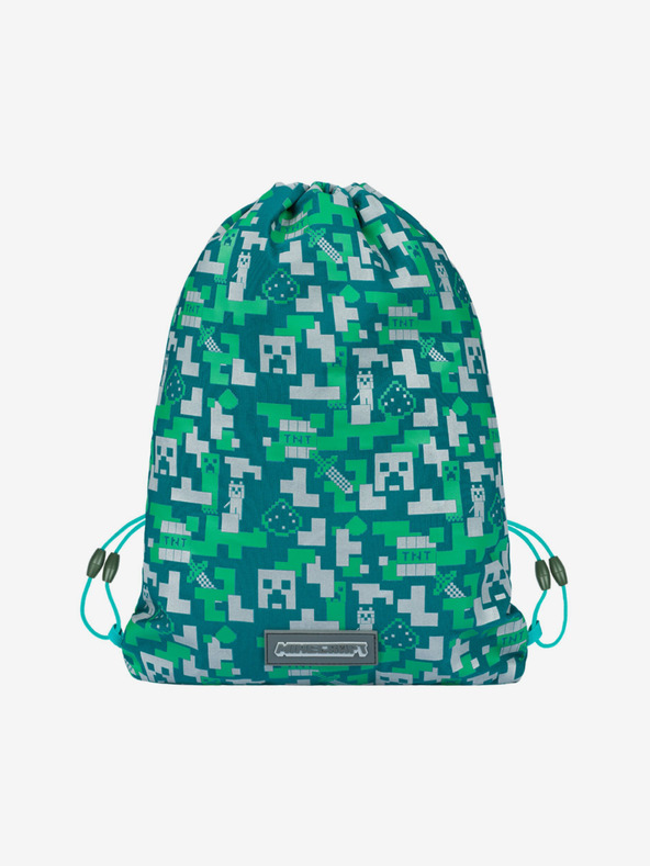 BAAGL  Zöld táska Baagl Minecraft Silver Creeper Baagl Minecraft ezüst kúszó