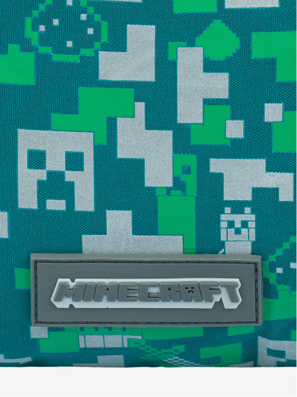 BAAGL  Zöld táska Baagl Minecraft Silver Creeper Baagl Minecraft ezüst kúszó