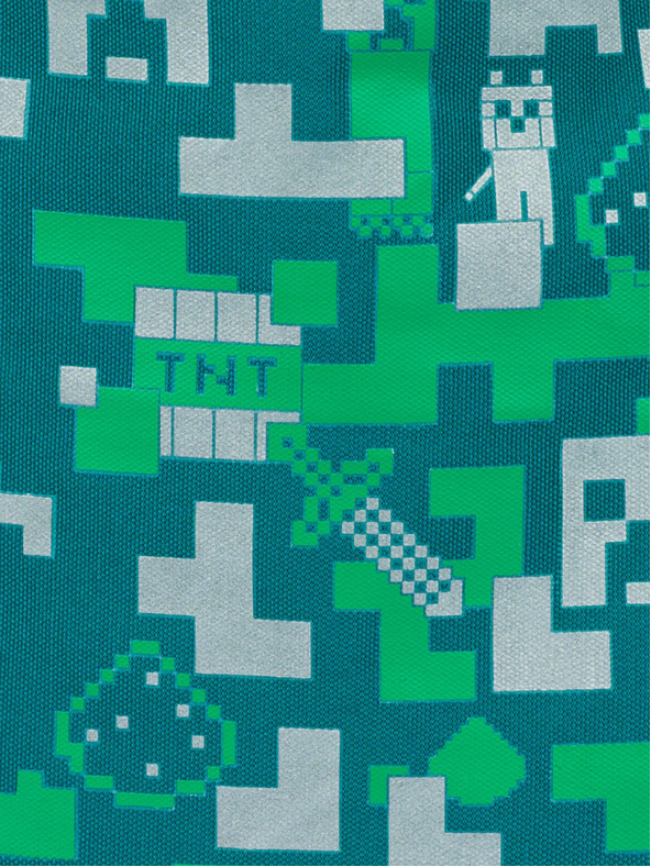 BAAGL  Zöld táska Baagl Minecraft Silver Creeper Baagl Minecraft ezüst kúszó