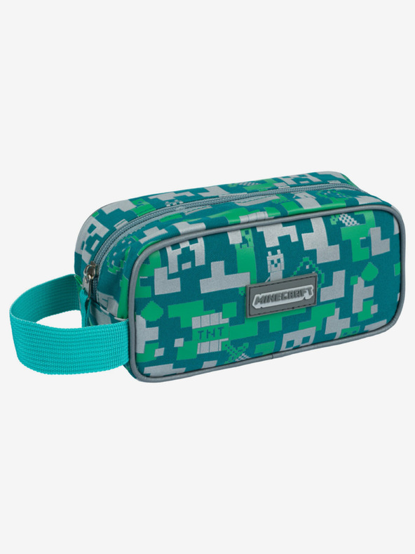 BAAGL  Zöld iskolai szett - tolltartó, táska Baagl Minecraft 2 Silver Creeper