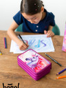 BAAGL  Lila iskolai tolltartó háromszintes Baagl Unicorn Kingdom