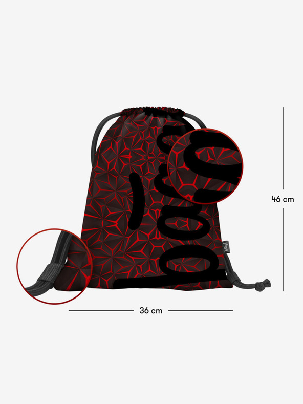 BAAGL  Fekete táska Baagl Red Polygon