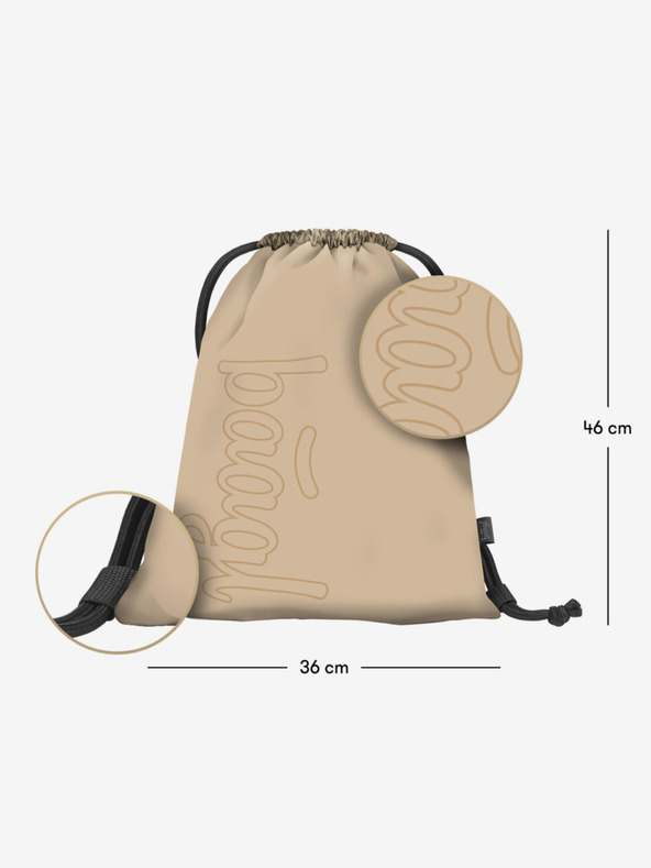 BAAGL  Beige iskolai szett - hátizsák, tolltartó, táska Baagl Coolmate Beige