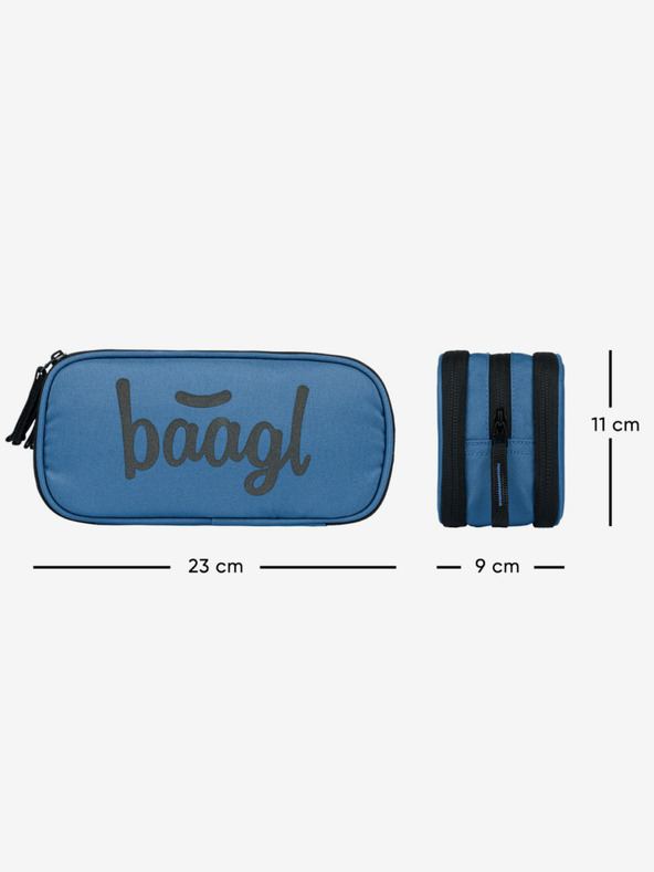 BAAGL  Kék iskolai készlet - hátizsák, tolltartó, táska Baagl Coolmate Ocean Blue