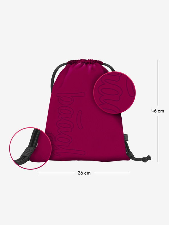 BAAGL  Piros iskolai szett - hátizsák, tolltartó, táska Baagl Coolmate Ruby