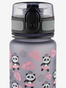 BAAGL  Szürke tritán ivópalack panda, 500 ml Baagl