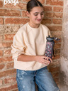 BAAGL  Szürke tritán ivópalack panda, 500 ml Baagl