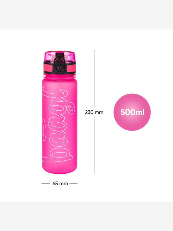 BAAGL  Rózsaszín logós tritán ivópalack - rózsaszín, 500 ml Baagl