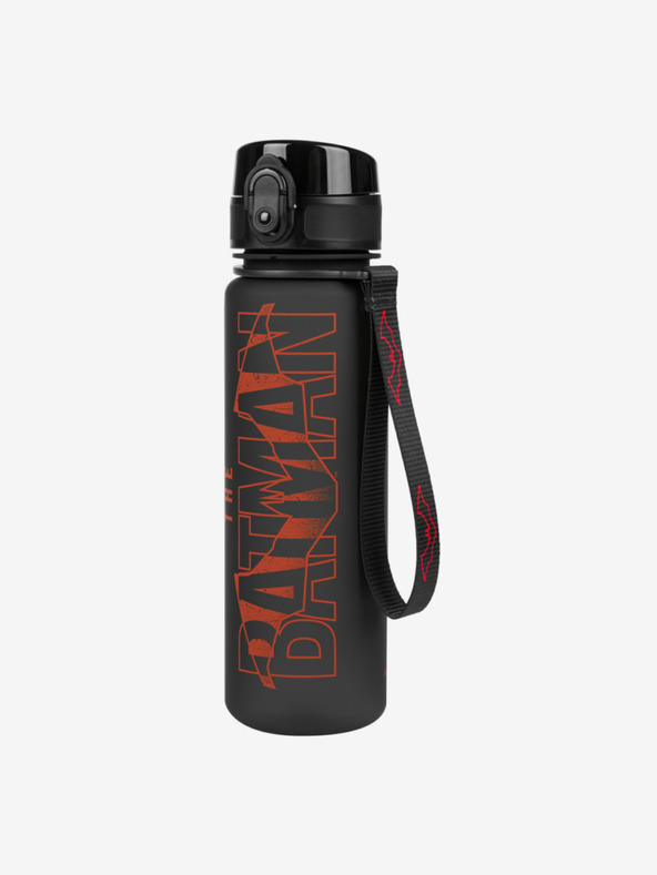 BAAGL  Fekete tritán ivópalack batman piros, 500 ml Baagl