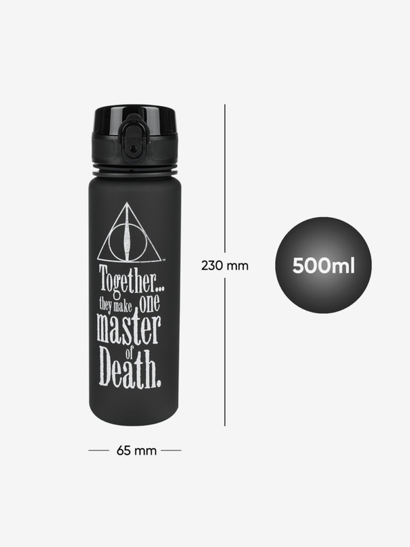 BAAGL  Fekete tritán ivópalack Harry Potter a halál ereklyéje, 500 ml Baagl
