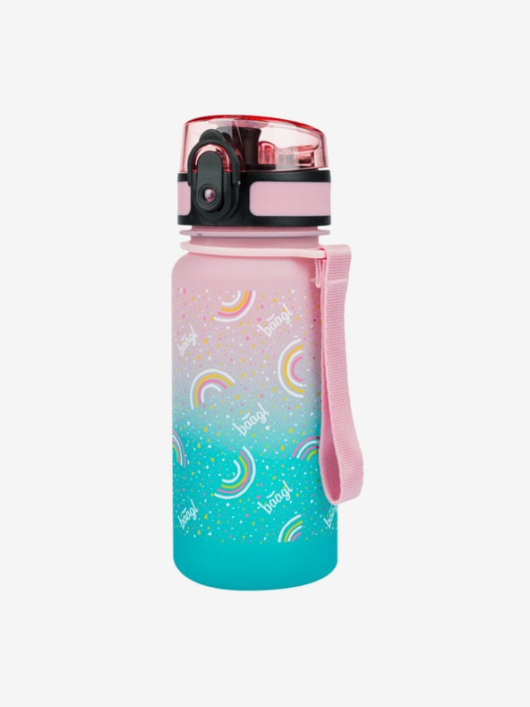 BAAGL  Rózsaszín tritán szivárványos gradiens ivópalack, 350 ml Baagl