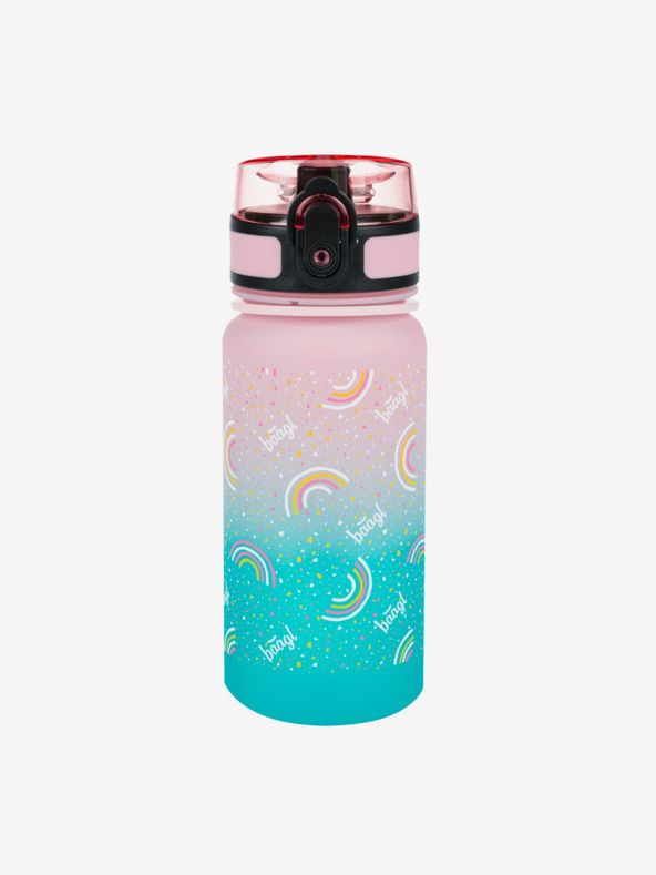 BAAGL  Rózsaszín tritán szivárványos gradiens ivópalack, 350 ml Baagl