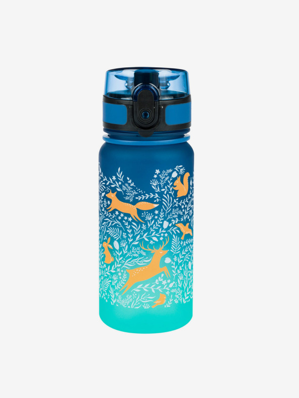 BAAGL  Kék tritán ivópalack gradiens erdő, 350 ml Baagl