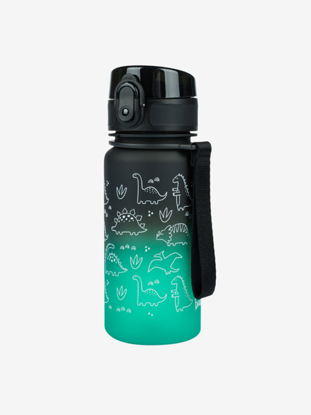 BAAGL  Zöld tritán ivópalack gradiens dino, 350 ml Baagl