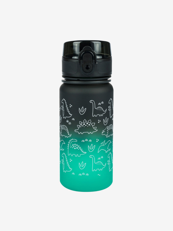 BAAGL  Zöld tritán ivópalack gradiens dino, 350 ml Baagl