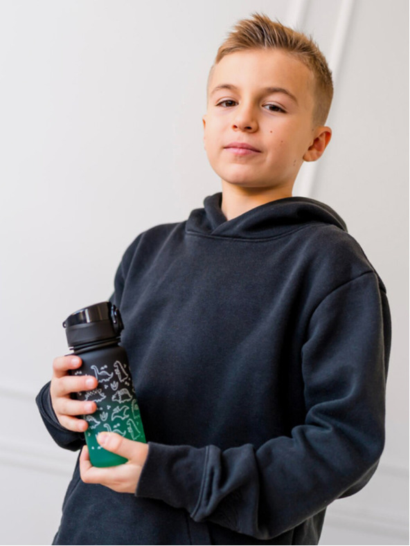 BAAGL  Zöld tritán ivópalack gradiens dino, 350 ml Baagl