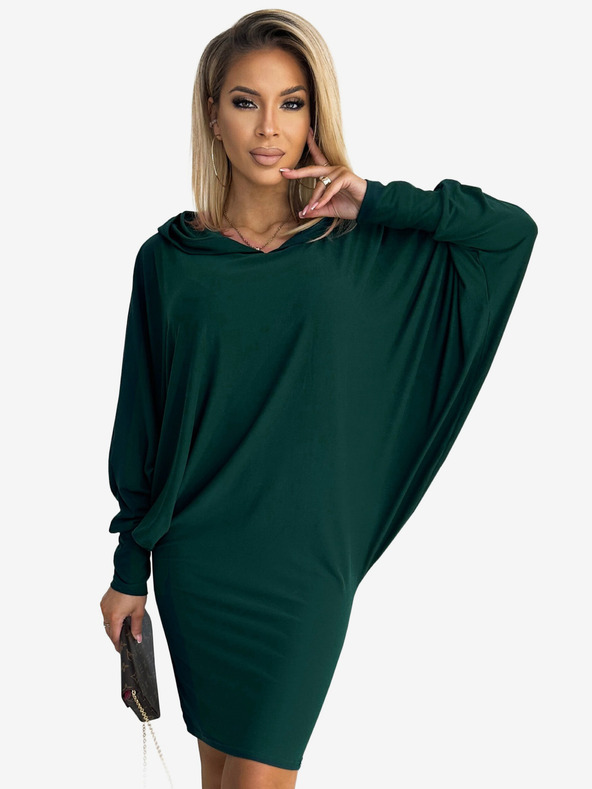 numoco Kapucnis batwing ruha - zöld Numoco