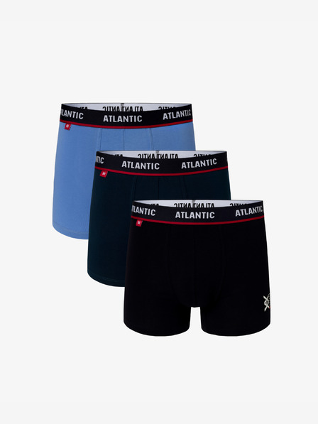 Atlantic 3-PACK férfi ATLANTIC boxeralsó - tengerészkék