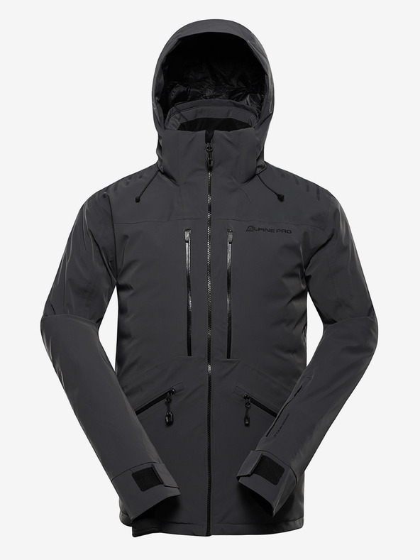 ALPINE PRO Férfi sí dzseki ptx hó membránnal ALPINE PRO REAS dk.true szürke