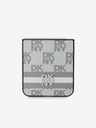 DKNY DKNY PU bőrből készült kockás mintás és csíkos hátlapi borító Samsung Galaxy Z Flip 6 bézs színű készülékhez