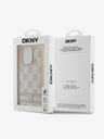 DKNY DKNY PU bőrből készült kockás mintás és csíkos hátlapi borító iPhone 16 Pro készülékhez Rózsaszín