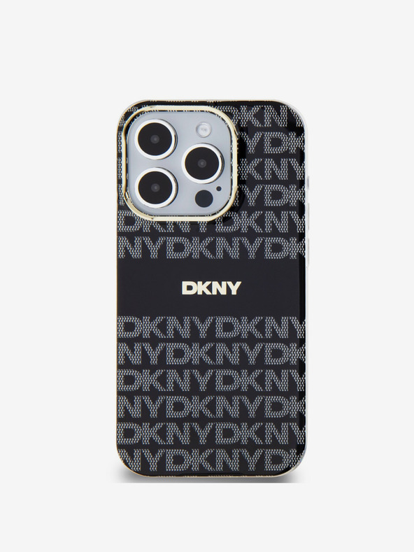 DKNY PC/TPU ismétlődő mintás tonális csíkos Magsafe hátlap az iPhone 13 Pro Max fekete DKNY számára