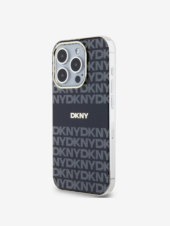 DKNY PC/TPU ismétlődő mintás tonális csíkos Magsafe hátlap az iPhone 13 Pro Max fekete DKNY számára