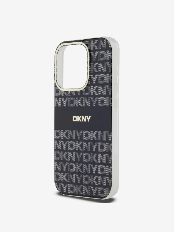 DKNY PC/TPU ismétlődő mintás tonális csíkos Magsafe hátlap az iPhone 13 Pro Max fekete DKNY számára