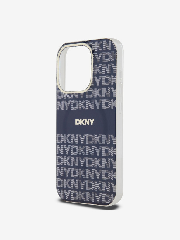 DKNY PC/TPU ismétlődő mintás tonális csíkos Magsafe hátlap iPhone 15 Pro Max készülékhez kék DKNY