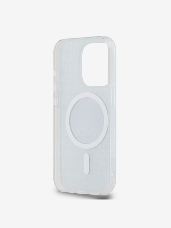 DKNY PC/TPU ismétlődő mintás tonális csíkos Magsafe hátlap iPhone 15 Pro Max készülékhez kék DKNY