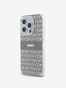 DKNY PC/TPU ismétlődő mintás, tónusos csíkos Magsafe hátlap iPhone 14 Pro Max bézs DKNY számára