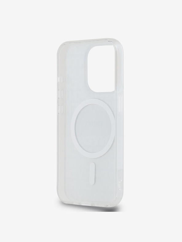 DKNY PC/TPU ismétlődő mintás, tónusos csíkos Magsafe hátlap iPhone 14 Pro Max bézs DKNY számára