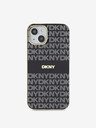 DKNY PC/TPU ismétlődő mintás, tónusos csíkos Magsafe hátlap iPhone 14 készülékhez Fekete DKNY