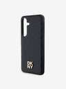 DKNY DKNY PU bőr Ismétlődő mintás Stack Logo Magsafe hátlap Samsung Galaxy S24+ fekete
