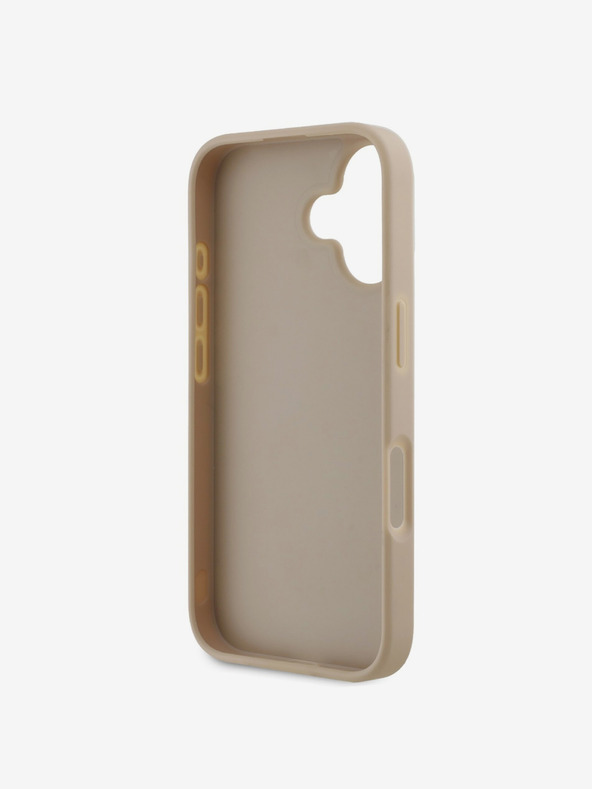 DKNY DKNY PU bőr kockás mintás és csíkos hátlapi borító iPhone 16 rózsaszínhez