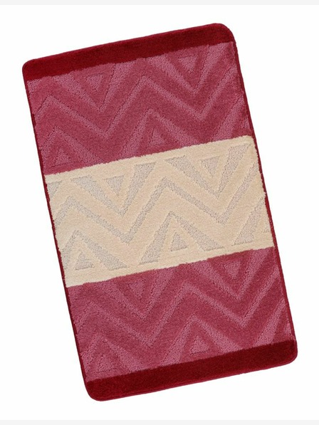 Bellatex Fürdőszobai szőnyeg 60x100cm chevron bordó Bellatex Bellatex