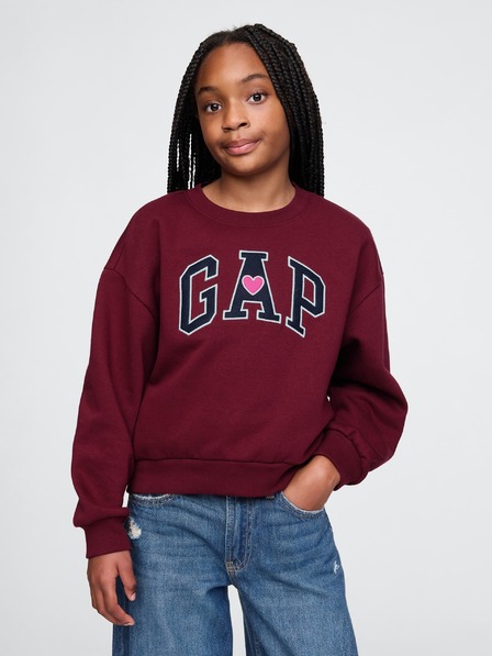 GAP Gyerek pulóver logóval és fleece béléssel GAP