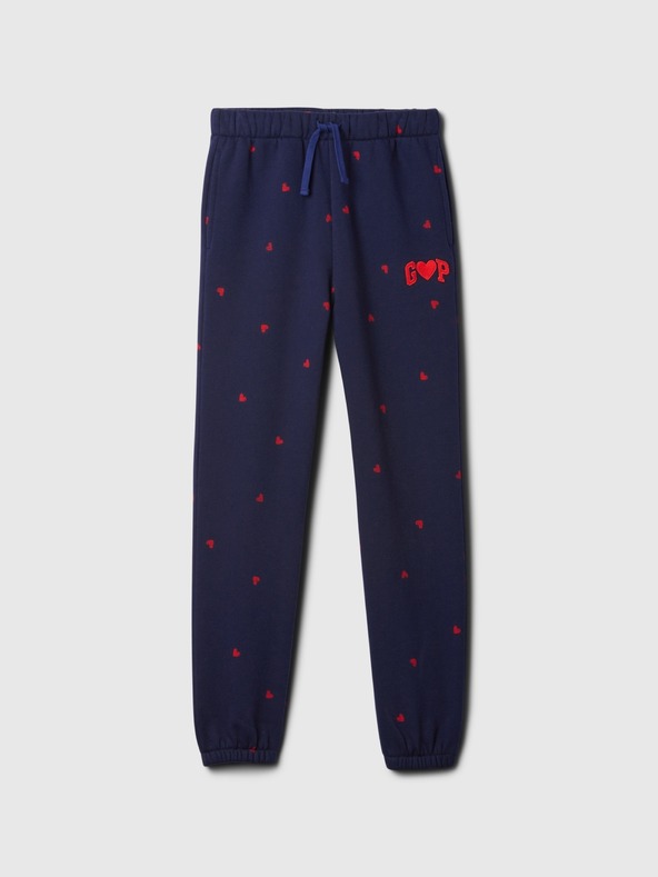 GAP Gyerek fleece sportnadrág logóval army GAP