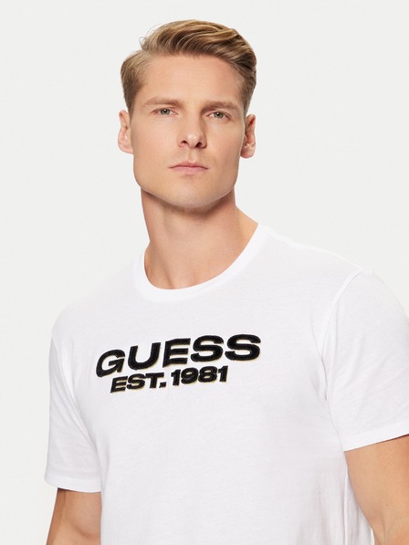Guess Jeans Férfi fehér póló G011 felirattal Guess jeans