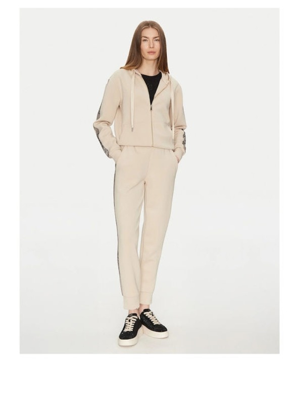 Guess Jeans Guess jeans női bézs díszcsíkos melegítőnadrág