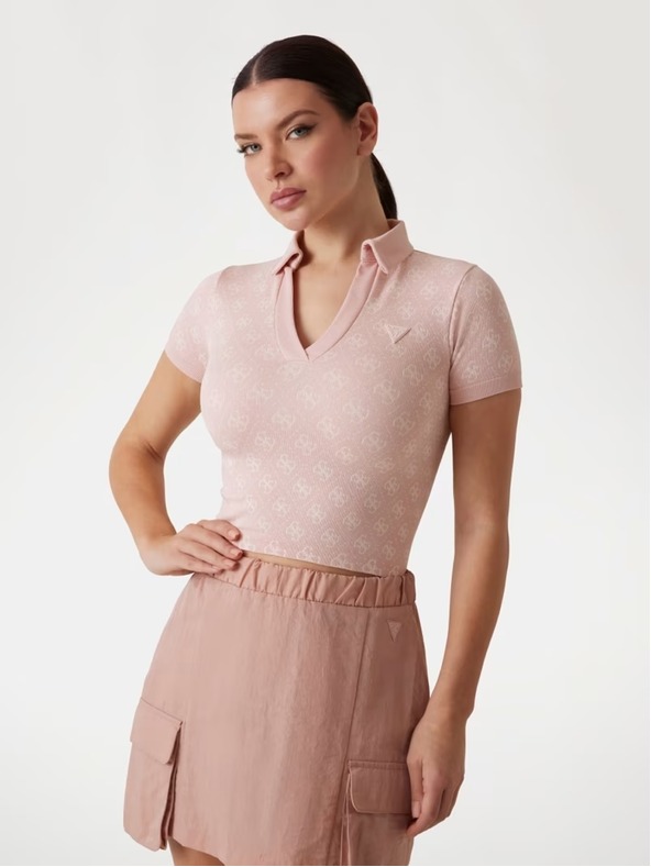 Guess Jeans Guess jeans rózsaszín varrásmentes felső