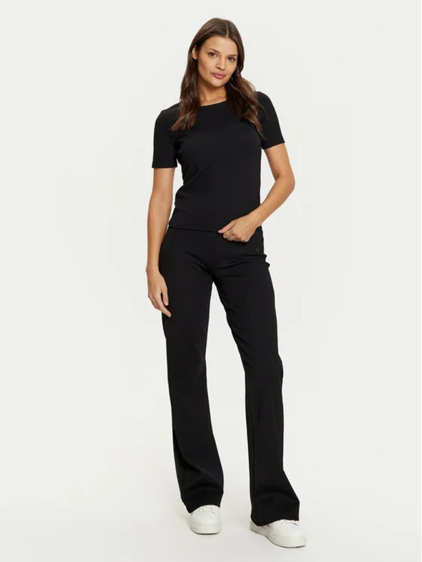 Guess Jeans Guess jeans fekete bordázott póló kclh0