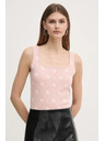 Guess Jeans Rózsaszín teljes felületű 4G nyomatú Guess farmer női top